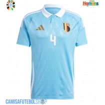 Camisa de time de futebol Bélgica Wout Faes #4 Replicas 2º Equipamento Europeu 2024 Manga Curta